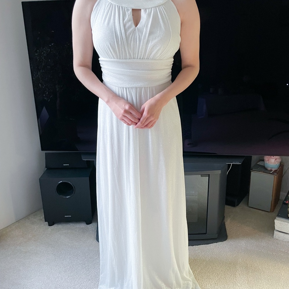 Elegant White Evening Gown